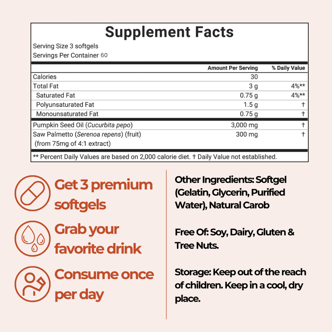 Thryv Pumpkin Seed Oil Softgels.