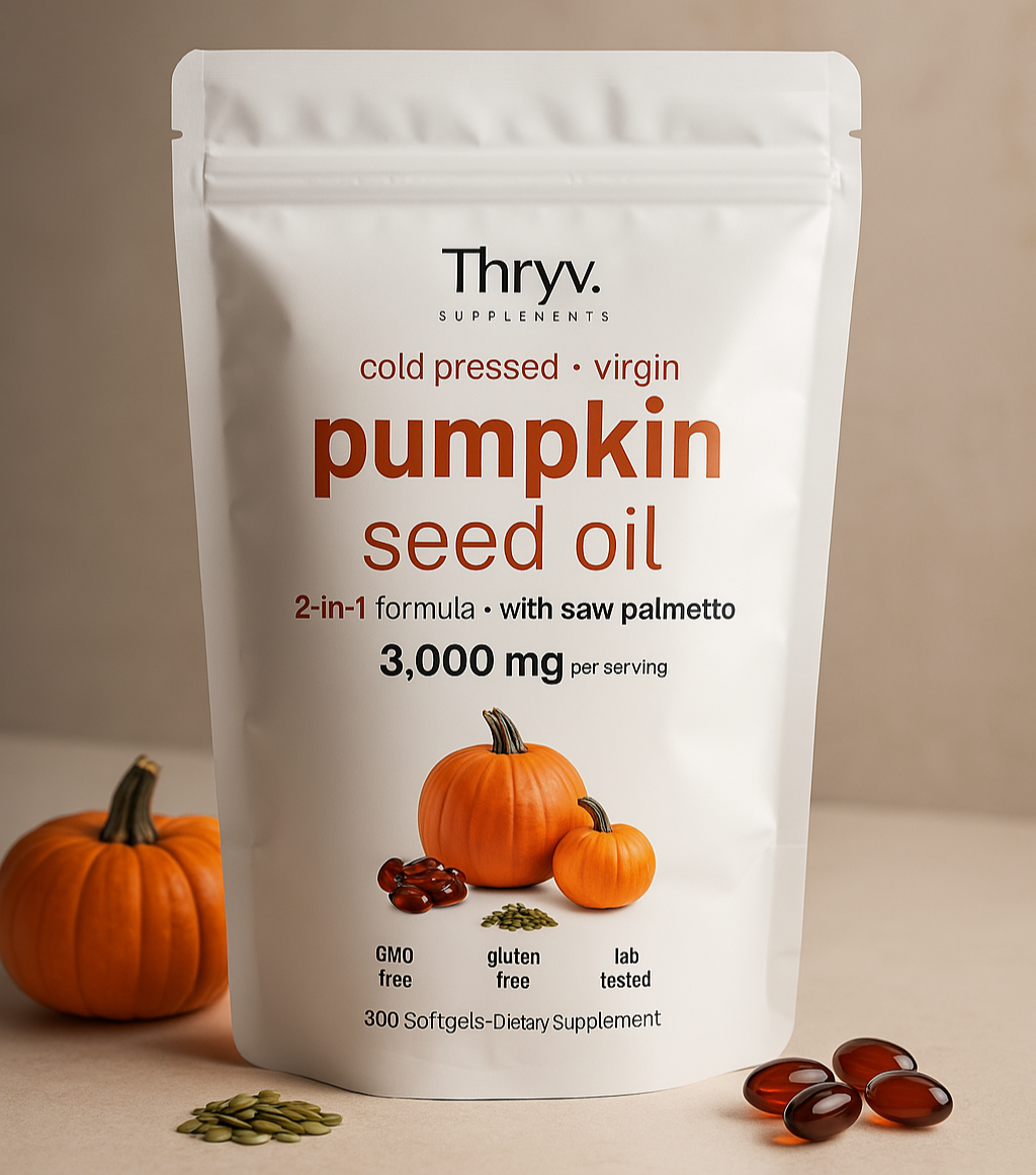 Thryv Pumpkin Seed Oil Softgels.