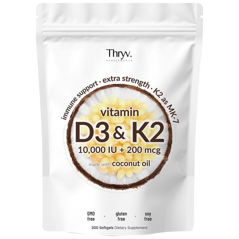 Vitamin D3 K2 Supplement Softgels